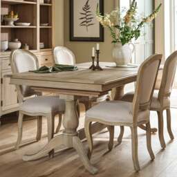 Camille Limewash Oak Dining Chair - The Cotswold Company - thumbnail 2