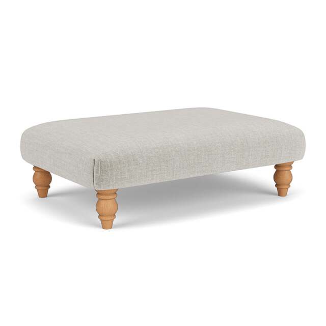 Foot Stool - Grey Mist - Eco Chenille - Clara - The Cotswold Company - image 1