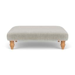 Foot Stool - Grey Mist - Eco Chenille - Clara - The Cotswold Company - thumbnail 2
