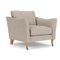 Armchair - Natural - Luxury Italian Linen - Robinson - The Cotswold Company - thumbnail 1