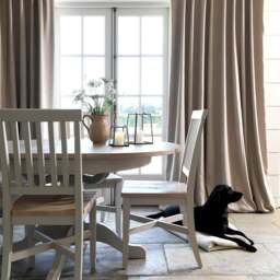 Curtain Pair - 167x182cm - Heathfield Herringbone Weave Natural - The Cotswold Company - thumbnail 2