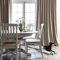 Curtain Pair - 167x182cm - Heathfield Herringbone Weave Natural - The Cotswold Company - thumbnail 3