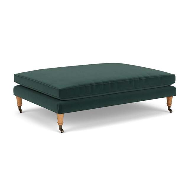 Foot Stool - Lake - Matt Velvet - Taylor - The Cotswold Company - image 1