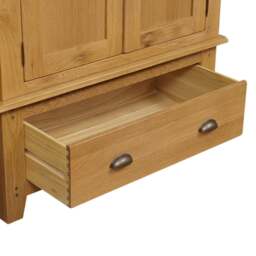 Oakland Rustic Oak Double Wardrobe - The Cotswold Company - thumbnail 6