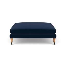 Foot Stool - Deep blue - Matt Velvet - Taylor Small - The Cotswold Company - thumbnail 2