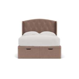 Double Ottoman Storage Bed - Dusky Rose - Eco Chenille - Gilmore - The Cotswold Company - thumbnail 2