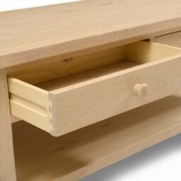 Inglesham Whitewash Oak Coffee Table With Drawers - The Cotswold Company - thumbnail 7