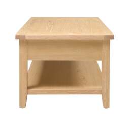 Inglesham Whitewash Oak Coffee Table With Drawers - The Cotswold Company - thumbnail 5