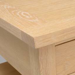 Inglesham Whitewash Oak Coffee Table With Drawers - The Cotswold Company - thumbnail 6