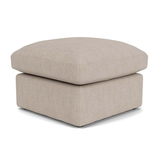 Foot Stool - Natural - Luxury Italian Linen - Clarke Small - The Cotswold Company - image 1