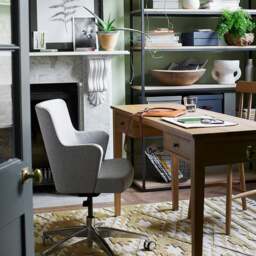 Elkstone Mellow Oak Writing Desk - The Cotswold Company - thumbnail 2