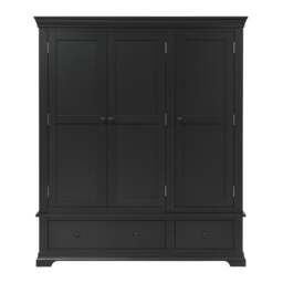 Chantilly Dusky Black Triple Wardrobe - The Cotswold Company - thumbnail 7