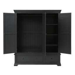 Chantilly Dusky Black Triple Wardrobe - The Cotswold Company - thumbnail 6