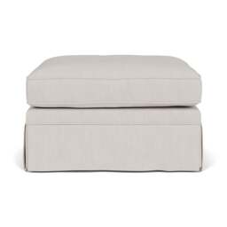 Foot Stool - Soft White - Luxury Italian Linen - Dawson Small - The Cotswold Company - thumbnail 2