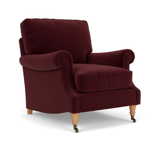 Armchair - Dark Rosehip - Matt Velvet - Taylor High Back - The Cotswold Company - image 1