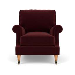 Armchair - Dark Rosehip - Matt Velvet - Taylor High Back - The Cotswold Company - thumbnail 2