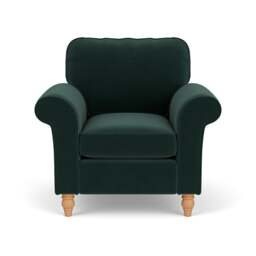 Armchair - Lake - Matt Velvet - Hurley - The Cotswold Company - thumbnail 2