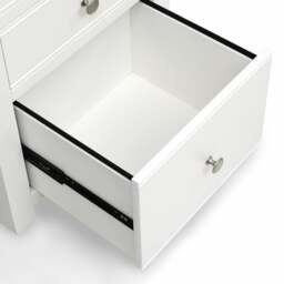 Chalford Warm White Desk with Bookcase and Filing Cabinet - The Cotswold Company - thumbnail 7