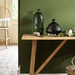 Vase Simplicity Blown Glass 23cm Olive Green - The Cotswold Company - thumbnail 3