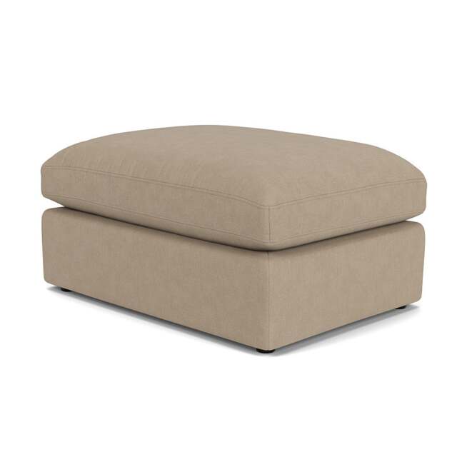 Foot Stool - Natural - House Linen Mix - Clarke Large - The Cotswold Company - image 1