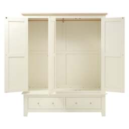 Triple Wardrobe - Chester Classic Cream - The Cotswold Company - thumbnail 6