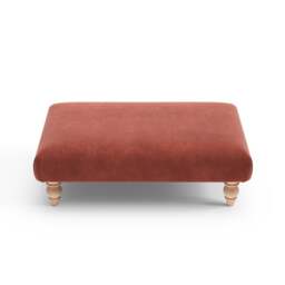 Foot Stool - Brick - Matt Velvet - Clara - The Cotswold Company - thumbnail 4