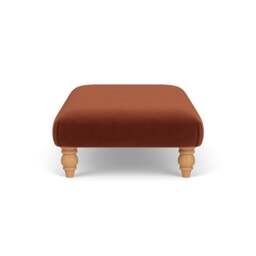 Foot Stool - Brick - Matt Velvet - Clara - The Cotswold Company - thumbnail 3