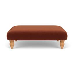 Foot Stool - Brick - Matt Velvet - Clara - The Cotswold Company - thumbnail 2