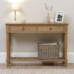 Elkstone Mellow Oak Console Table - The Cotswold Company