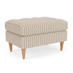 Foot Stool - Sage - Kingham Stripe - Saxon Small - The Cotswold Company
