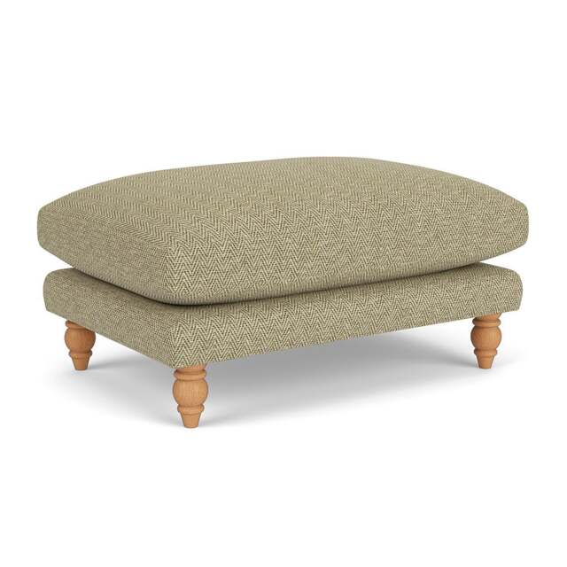 Foot Stool - Apple - Herringbone Weave - Emily - The Cotswold Company - image 1