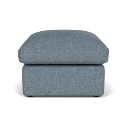 Foot Stool - Mid Blue - Aquaclean Oxford - Clarke Small - The Cotswold Company - thumbnail 3