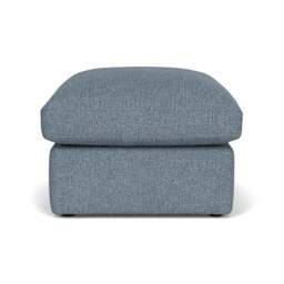 Foot Stool - Mid Blue - Aquaclean Oxford - Clarke Small - The Cotswold Company - thumbnail 2