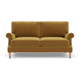 3 Seater Sofa - Mustard - Matt Velvet - Taylor High Back - The Cotswold Company - thumbnail 2