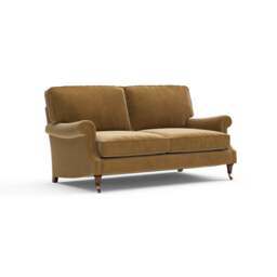 3 Seater Sofa - Mustard - Matt Velvet - Taylor High Back - The Cotswold Company - thumbnail 5