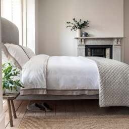 Natural Double Duvet Cover Set - Hatherley - The Cotswold Company - thumbnail 2