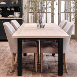 4-6 Seater Extending Dining Table - Chester Charcoal - The Cotswold Company - thumbnail 2
