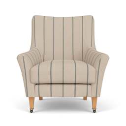 Armchair - Charcoal - Compton Stripe - Martha - The Cotswold Company - thumbnail 2