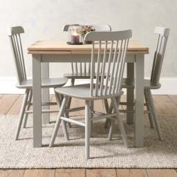 Square Extending Dining Table - Chester Dove Grey - The Cotswold Company - thumbnail 2