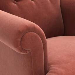 Armchair - Brick - Matt Velvet - Harriet - The Cotswold Company - thumbnail 4