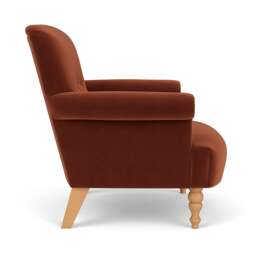 Armchair - Brick - Matt Velvet - Harriet - The Cotswold Company - thumbnail 3