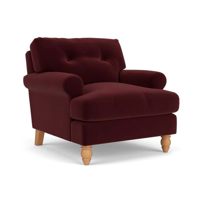 Armchair - Dark Rosehip - Matt Velvet - Talbot - The Cotswold Company - image 1