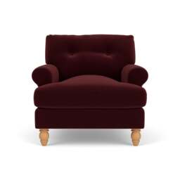 Armchair - Dark Rosehip - Matt Velvet - Talbot - The Cotswold Company - thumbnail 2
