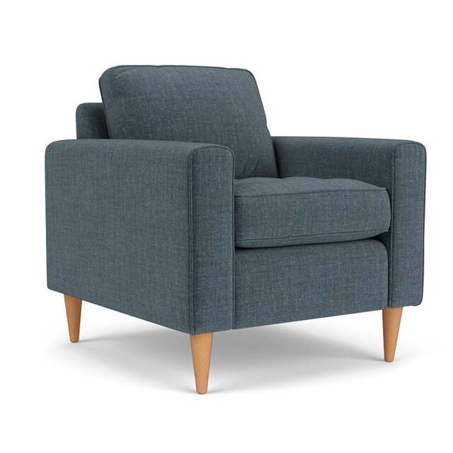 Armchair - Teal - Eco Chenille - Saxon - The Cotswold Company - image 1