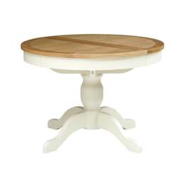 4-6 Seater Round Extending Table - Sussex Cotswold Cream - The Cotswold Company - thumbnail 3