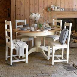 4-6 Seater Round Extending Table - Sussex Cotswold Cream - The Cotswold Company - thumbnail 2