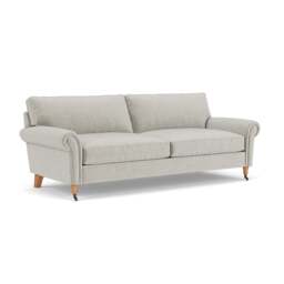 4 Seater Sofa - Grey Mist - Eco Chenille - Osbourne - The Cotswold Company - thumbnail 1