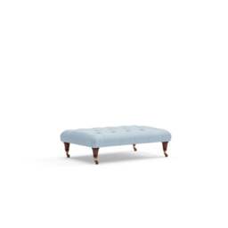 Foot Stool - Sky blue - House linen mix - Amelia Small - The Cotswold Company - thumbnail 6