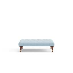 Foot Stool - Sky blue - House linen mix - Amelia Small - The Cotswold Company - thumbnail 7