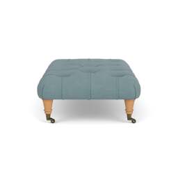 Foot Stool - Sky blue - House linen mix - Amelia Small - The Cotswold Company - thumbnail 3